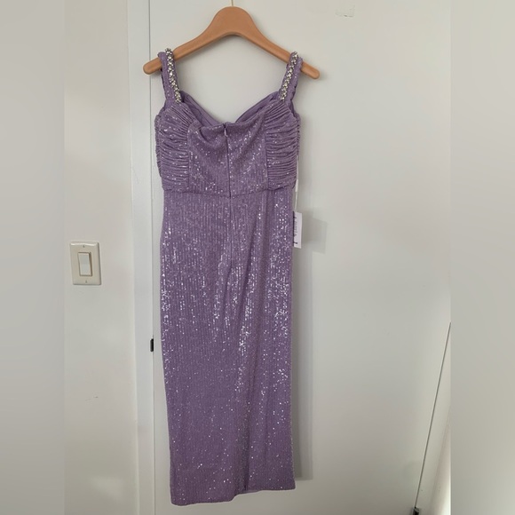 Self-Portrait lilac midi sequin dress gown NWT - Picture 8 of 11